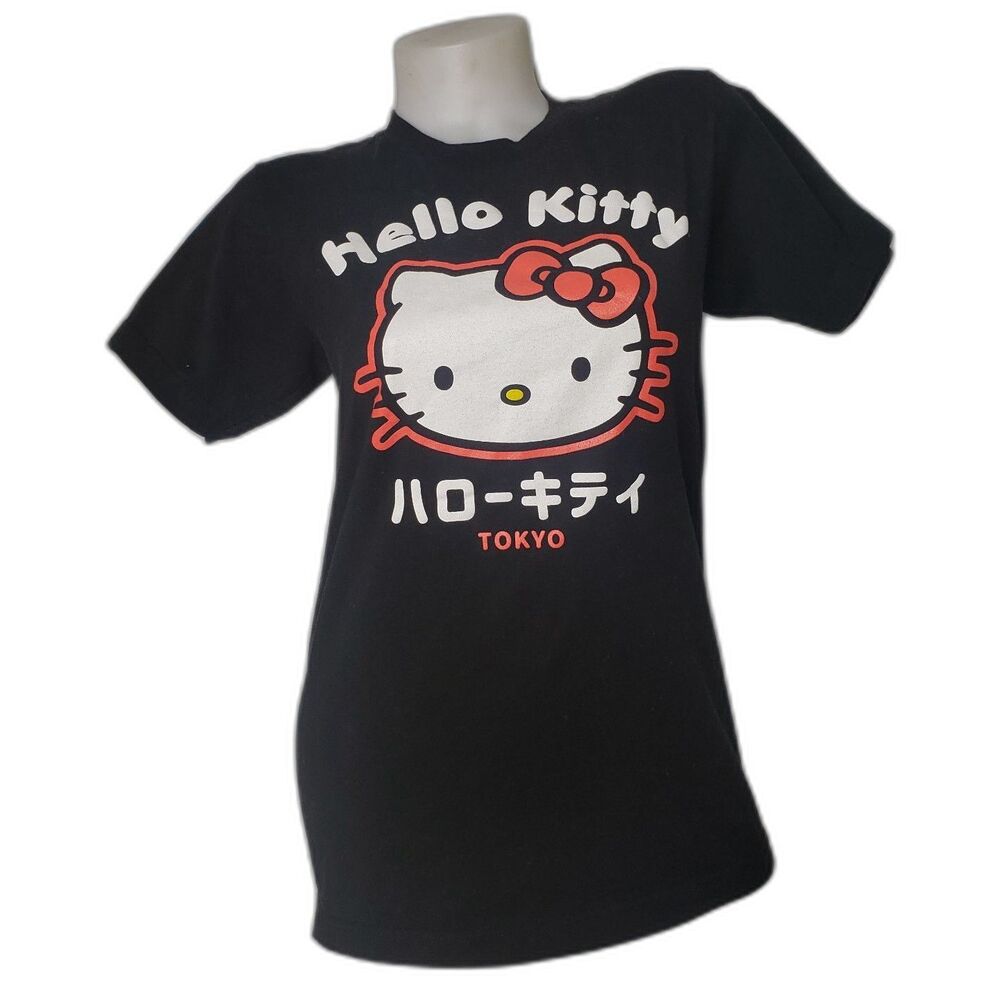 HELLO KITTY TOKYO Black Short Sleeve T Shirt Size Small